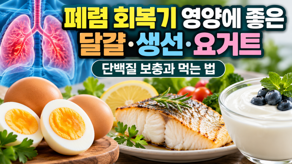 폐렴 회복기 영양에 좋은 달걀·생선·요거트, 단백질 보충과 먹는 법 1 폐렴 회복기 영양에 좋은 달걀·생선·요거트, 단백질 보충과 먹는 법