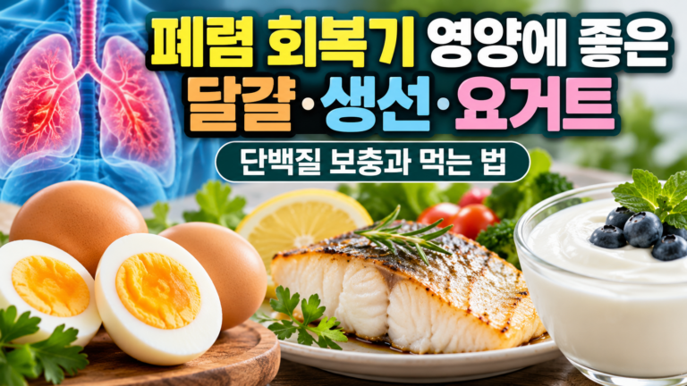 폐렴 회복기 영양에 좋은 달걀·생선·요거트, 단백질 보충과 먹는 법