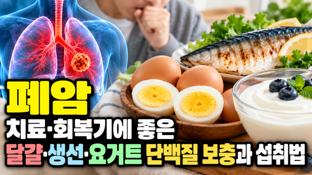 폐암 치료·회복기에 좋은 달걀·생선·요거트, 단백질 보충과 섭취법