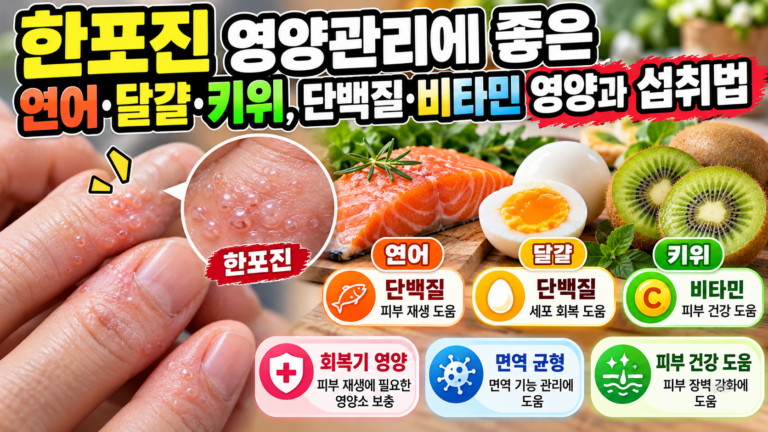 한포진 영양관리에 좋은 연어·달걀·키위, 단백질·비타민 영양과 섭취법