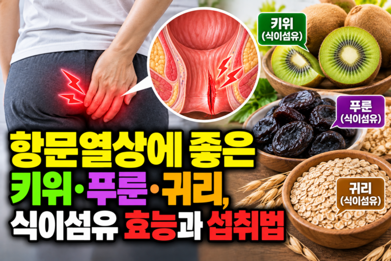 항문열상에 좋은 키위·푸룬·귀리, 식이섬유 효능과 섭취법
